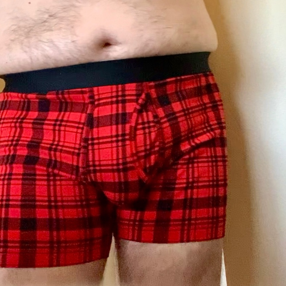 Goodfellow & Co.  red/black plaid fashion boxer briefs;1 Pair.  NWOT.